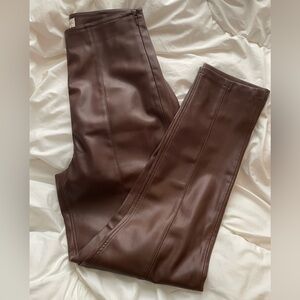 Brand New! Free People Brown Faux Leather Pants